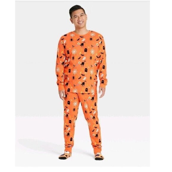 Target Hyde & Eek! | Mens 2-Piece Family Sleep Set Bats & cats | Size Large - Picture 2 of 6